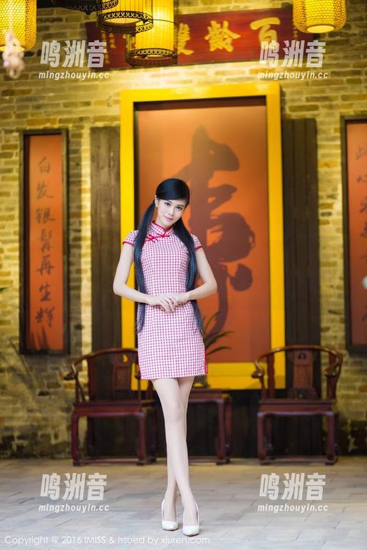 IMiss爱蜜社 - 套图里的萌琪琪Irene，穿着蕾丝直击我的心口